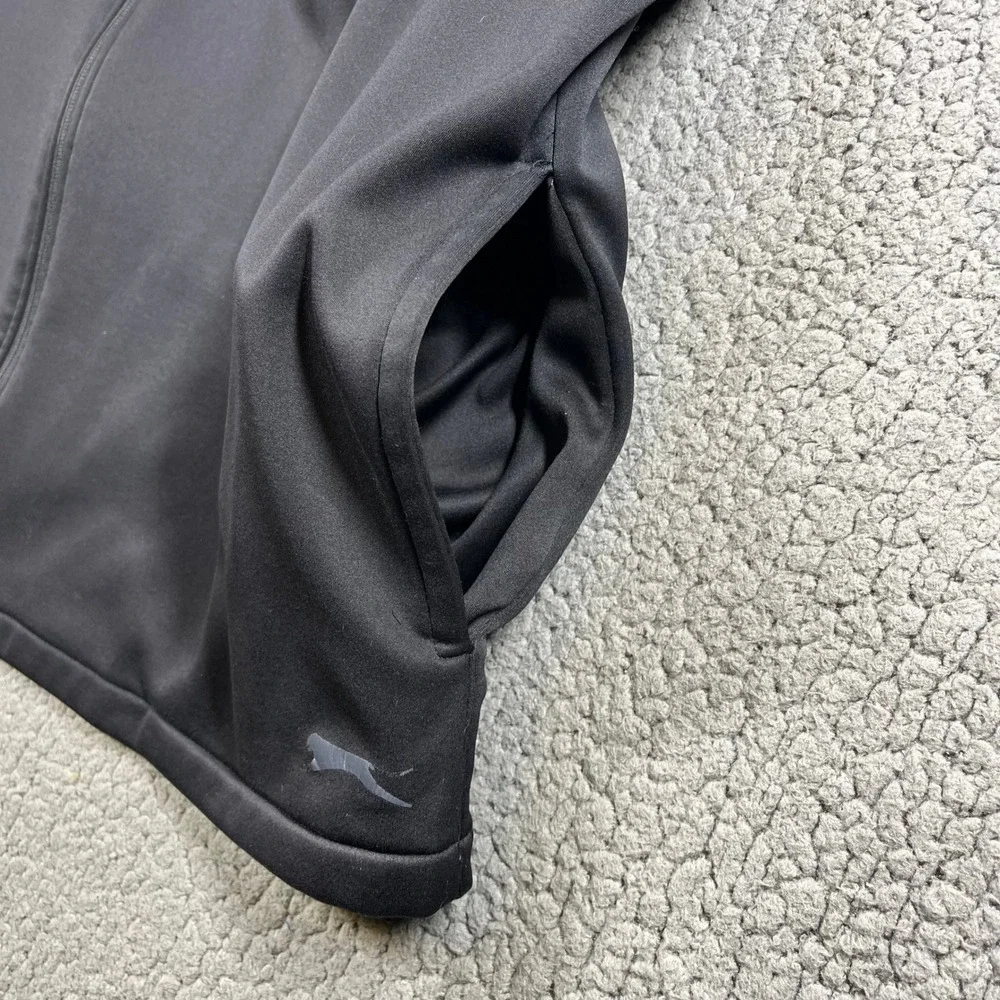 Slazenger Golf Vest Black Blue Fleece Lined Mens Full Zip Size 2XL